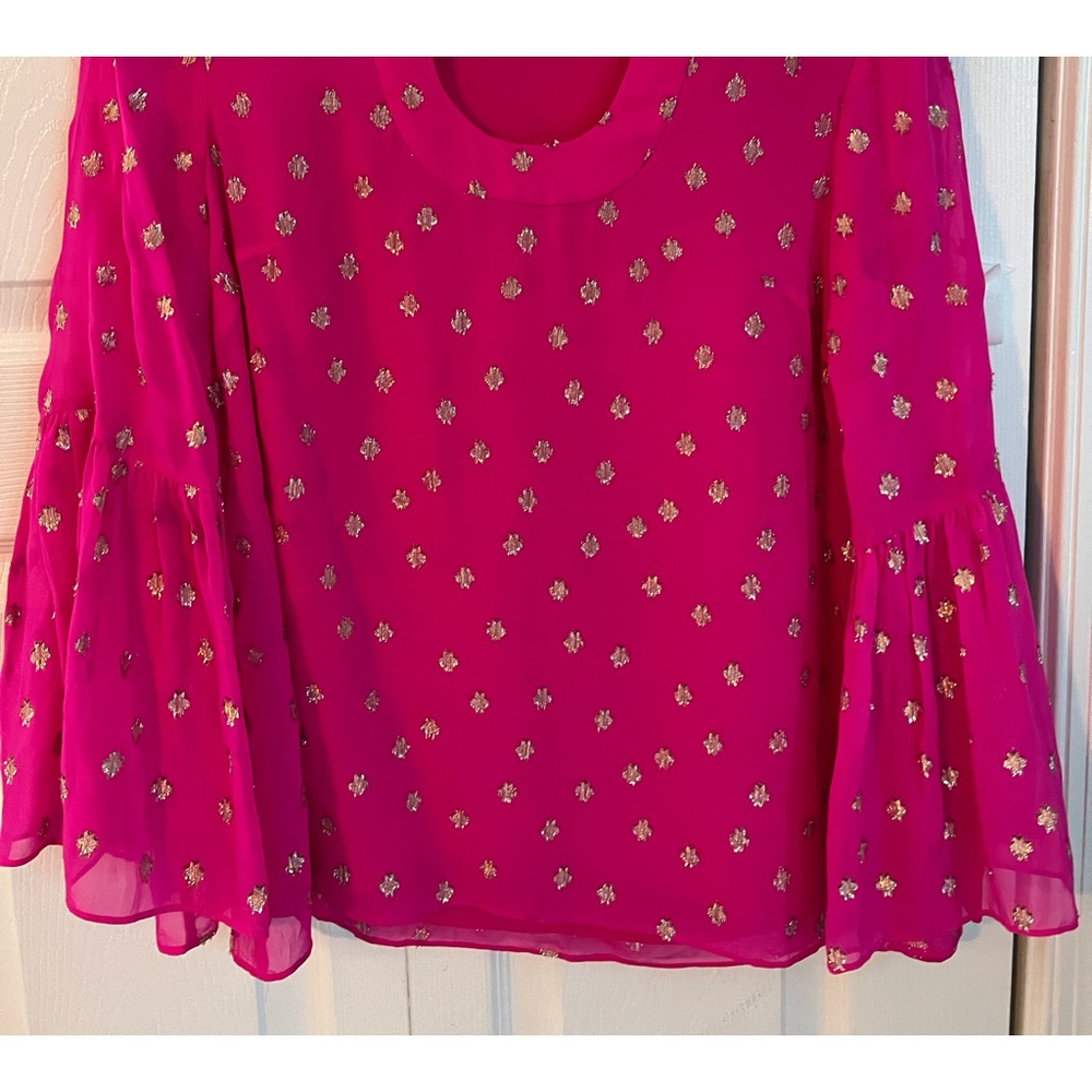 Lilly Pulitzer silk, dress blouse.